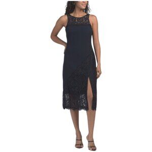 AIDAN MATTOX Sleeveless Lace Cocktail Dress - Twilight